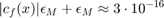 $$|c_f(x)|\epsilon_M + \epsilon_M \approx 3\cdot 10^{-16}$$