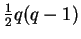 $ \frac12q(q-1)$