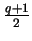 $ \frac{q+1}2$
