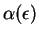 $ \alpha(\epsilon)$