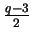 $ \frac{q-3}2$
