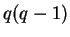 $ q(q-1)$