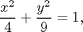 $$ \frac{x^2}{4} + \frac{y^2}{9} = 1, $$