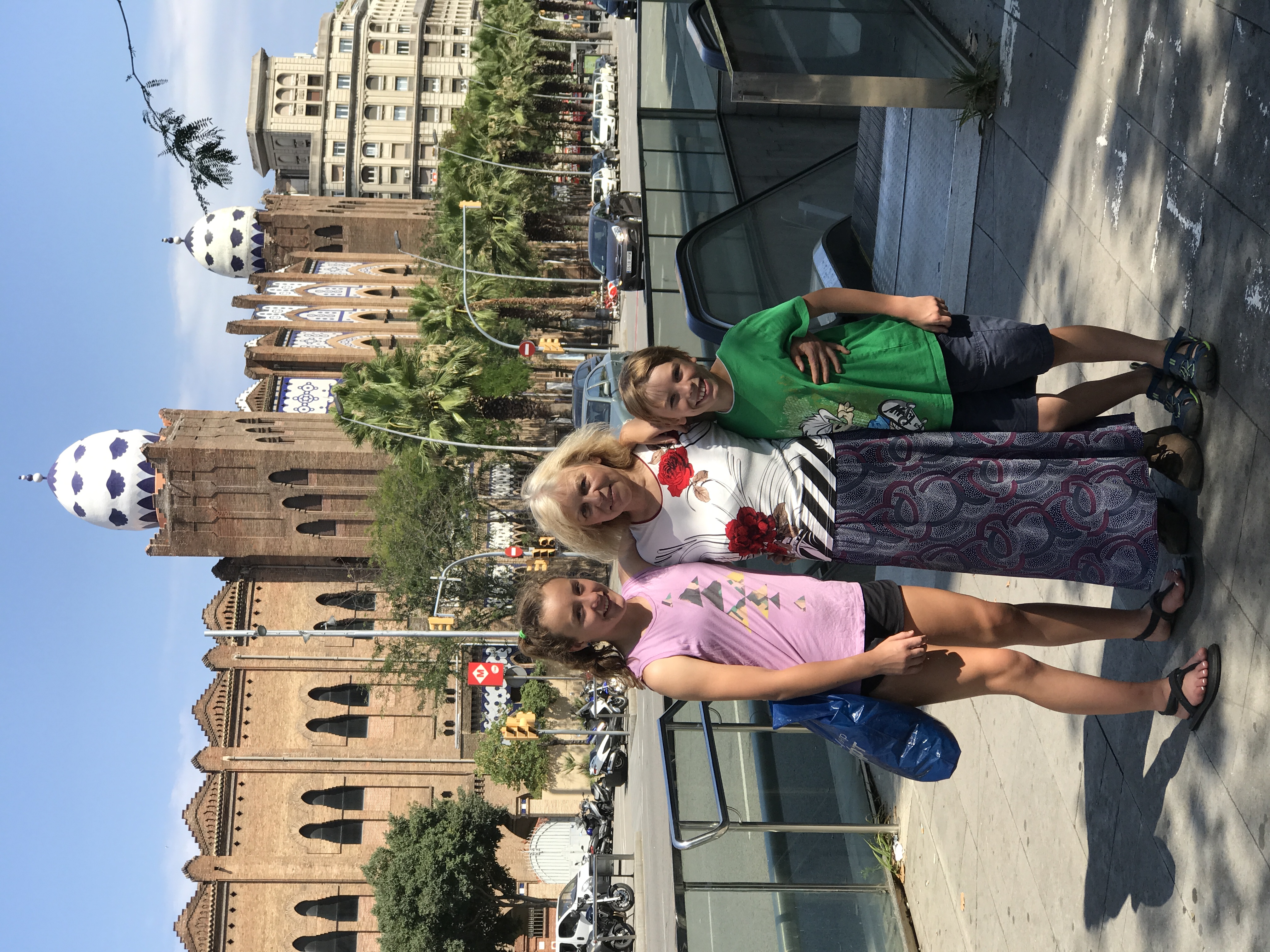 Michelle, Eddie, and Babushka Lena in Barcelona, July 2017