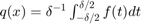 $q(x)=\delta^{-1}\int_{-\delta/2}^{\delta/2}f(t)dt$